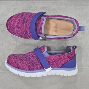 Anodyne No 11 Sport trainer women's 10XW pink purple knit adjustable strap
